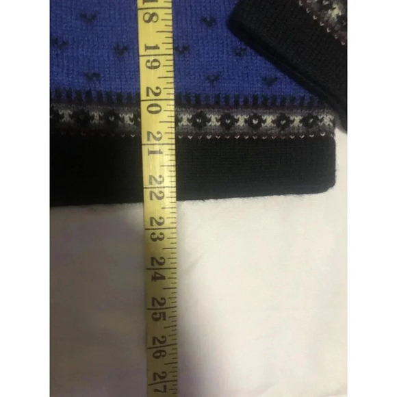 Tally Ho Women's Vintage Wool Cardigan Size PS Blue Button Up Heavyweight - Picture 5 of 5